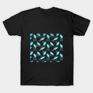 Pattern leaves turquoise T-Shirt